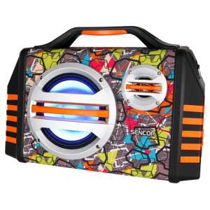 Sencor SSS 3200 Bluetooth speaker with colorful design, black and orange color - Headphone and Bluetooth Speaker