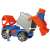 Lena Truxx colorful garbage truck toy, 24 cm, back view with tipping function and arrow