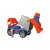 Lena Truxx colorful garbage truck toy, 24 cm, back view with tipping function and figure