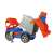 Lena Truxx colorful garbage truck toy, 24 cm, back view with tipping function and figure