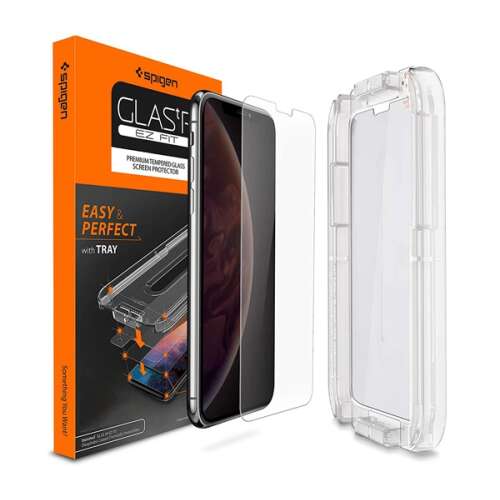 Spigen Glas.tR EZ Fit iPhone XR Kijelzővédő