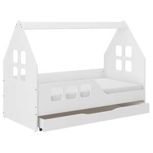 Wooden Toys Gyerekágy matraccal és ágyneműtartóval 160x80cm - Balos, Fehér