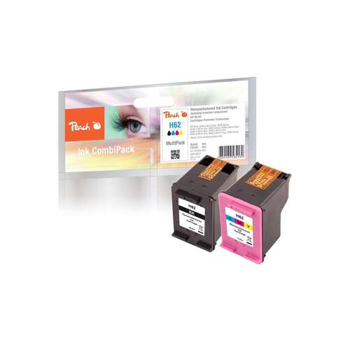 Peach HP 62 Tintapatron Multipack - Fekete & Tri-color