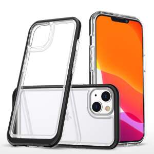 Klares 3in1 iPhone 14 Plus Case mit schwarzem Rahmen, Schutzhülle für iPhone 14 Plus - Handyhüllen