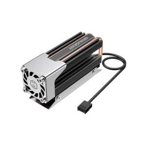 Graugear M.2 NVMe 2280 SSD Heatpipe KĂźhler, 25-mm-PWM-LĂźfter - silber 73110504 - PC-Ventilator