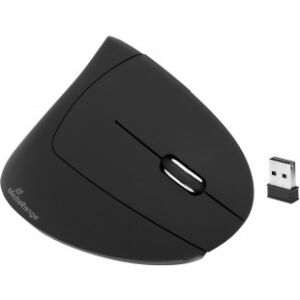MediaRange fekete vezeték nélküli függőleges ergonomikus egér USB vevővel - MediaRange