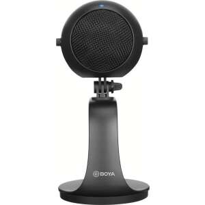 Boya BY-PM300 USB Condenser Microphone, black, front view - Boya Microphone