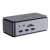 Lindy DST-Pro USB4 100W Universal Docking Station, Rückansicht, zeigt Anschlüsse: USB-C, SD/Micro SD-Kartenleser, 3x USB-A, 3,5 mm Audiobuchse