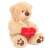 Plüssmaci Szívvel - Krémszín - 25 cm 32062452