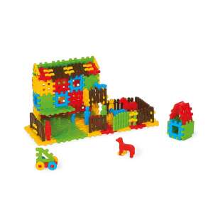 Marioinex 120 darabos építőkocka készlet, műanyag építőjátékok gyerekeknek, színes építőkockák kreatív játékhoz, gazdaság építése - Marioinex