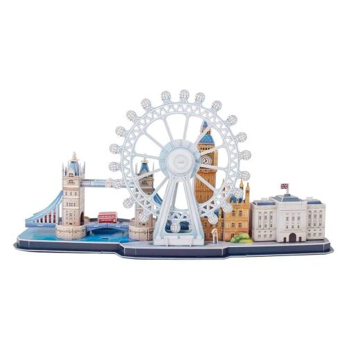 Zusammengebautes CubicFun London 3D Puzzle mit ikonischen Londoner Wahrzeichen