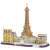 Dokončené CubicFun CityLine Paríž 3D Puzzle zobrazujúce slávnu parížsku architektúru