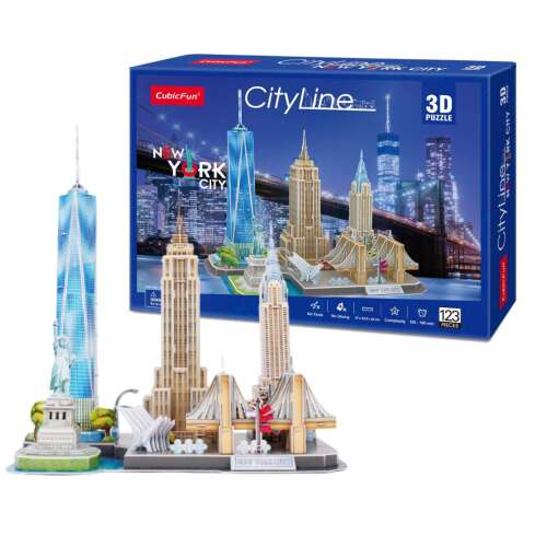 Puzzle 3D - City Line New York din 123 piese CubicFun  32063372