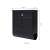 Черна пощенска кутия с прозрачен прозорец, ключалка и държач за вестници, размери