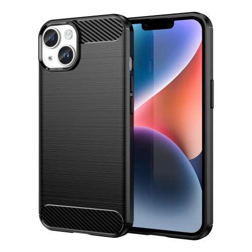Fekete Carbon Szénszálas iPhone 14 Max Tok, védőtok a telefonodhoz - Telefon