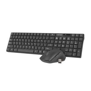 Natec Stingray Drahtloses Gaming-Tastatur- und Maus-Set, Schwarz - Natec