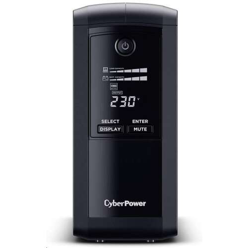 Cyberpower UPS, VP700EILCD, 6x C13, 700VA 390W 230V szünetmentes Tápegység + USB LINE-INTERACTIVE