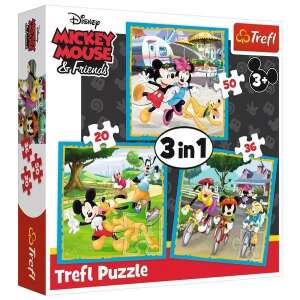 Trefl Mickey Mouse și prietenii săi 3 în 1 cutie de puzzle - Trefl Puzzle