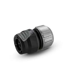 Kärcher Premium Conector Universal pentru Furtun Plus cu Stop de Apă, negru și argintiu - Racorduri pentru furtunuri