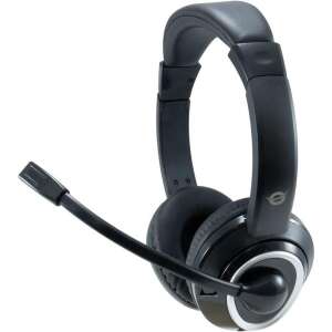 Conceptronic POLONA01B USB-Headset, schwarz, mit Mikrofon - Conceptronic