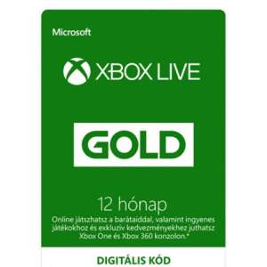 Microsoft Live Gold 12 hónapos előfizetés (Digitális kód) 77407040 