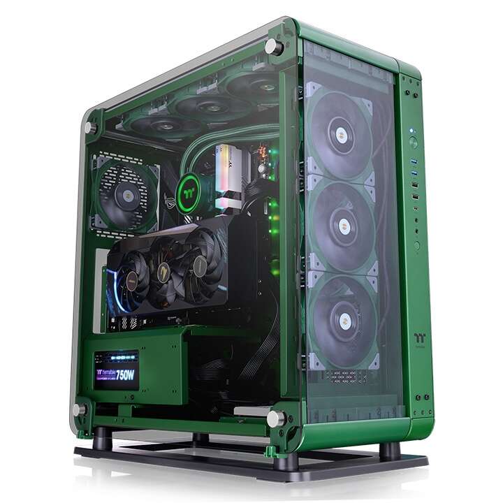 Thermaltake core p6 tg számítógépház - zöld