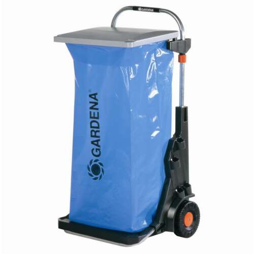 Gardena Gartenwagen mit blauem Sack und Deckel, zum Sammeln von Gartenabfällen