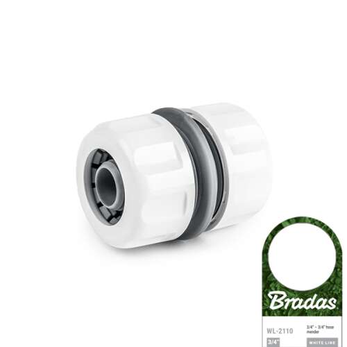 Bradas WL-2110 3/4" to 3/4" hose connector, white