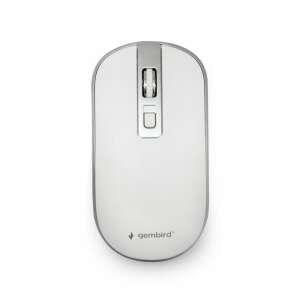 Gembird MUSW-4B-05 white wireless optical mouse, front view - Mouse