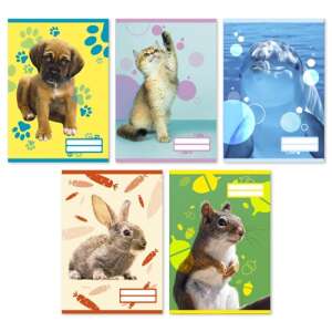 Füzet pd kisalakú 32 lapos 14-32 vonalas Colores Cute Animals 93754438 