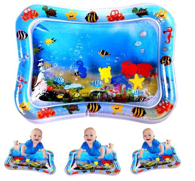 Pepita vízzel tölthető baba Hasalómatrac - Óceán - kék