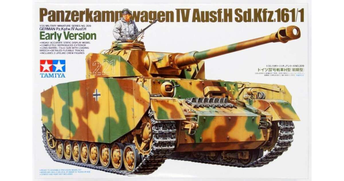 Tamiya PanzerKampfwagen IV Ausf.H Early Version 1:35 makett harcjármű ...