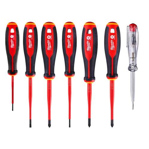 Milwaukee Insulated Screwdriver Set with Voltage Tester