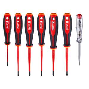 Set șurubelnițe izolate Milwaukee cu tester de tensiune - Unelte de mână