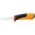 Fiskars Craftsman's knife with built-in sharpener, orange and black handle