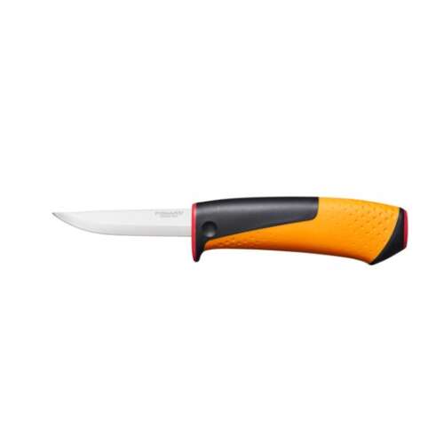 Fiskars Knife for sophisticated woodworking, with sharpener built into the sheath