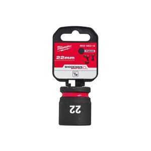 Milwaukee Shockwave 1/2 inch Drive 22mm Impact Socket - Socket Wrench