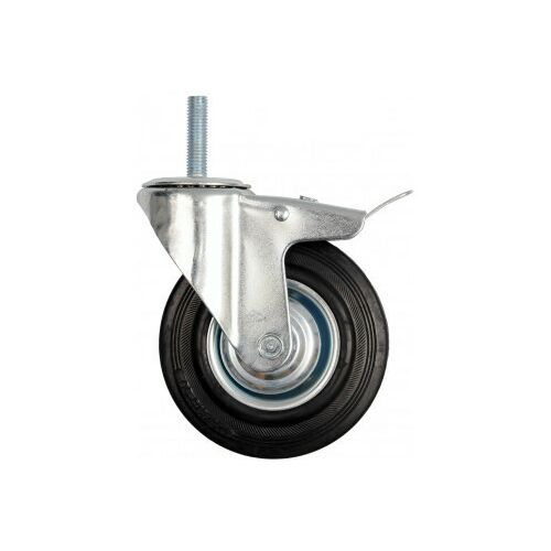 VOREL 75mm Industrie-Lenkrolle mit Bremse, 40kg Traglast