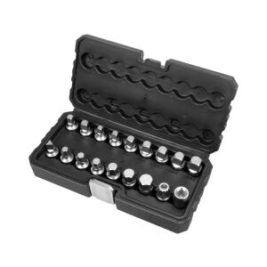 YATO YT-05991 Set chei pentru bușonul de scurgere a uleiului, 18 piese, în cutie deschisă - Extractoare pentru filtru de ulei