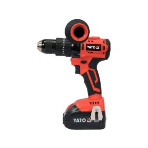 YATO Akkus ütvefúró-csavarozó 75 Nm szénkefe nélküli motor 18 V Li-Ion (1 x 3,0 Ah akku + töltő)