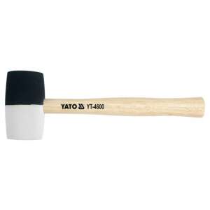 YATO rubber mallet, 58mm, black and white, wooden handle - Hand tool