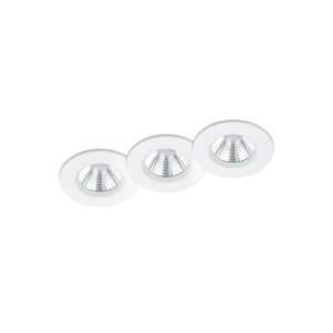 TRIO Zagros 345lm recessed spotlight, set of 3, white - Lamp & Lighting