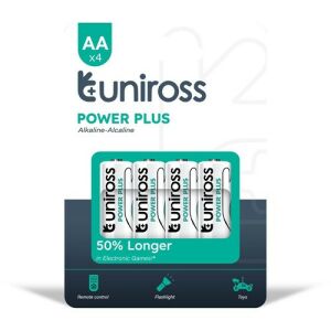 UNIROSS Power Plus AA Alkáli Elemek - 4 darabos csomag - Uniross