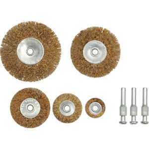 Csapos 8-teiliges Drahtbürstenset 25-75 mm für Bohrmaschine, Rostentfernung, Polieren - Zubehör für Schleifmaschinen