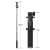 Spigen Velo Bluetooth Selfie Stick, black, size comparison, 30.3 inches extended, 7.3 inches folded