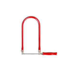 130 mm-es vörös fűrész, fém pengével és vörös műanyag fogantyúval - Kézi fűrész