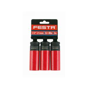 FESTA 1/2" 21 mm króm-molibdén dugókulcs készlet, 3 db - Kézi szerszám