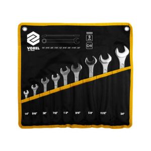 VOREL 50880 Maulschlüssel-Satz, 9-teilig, Zollgrößen - Vorel