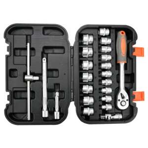 STHOR 22-teiliges Steckschlüssel-Set im Koffer, 3/8 Zoll Antrieb - Steckschlüssel