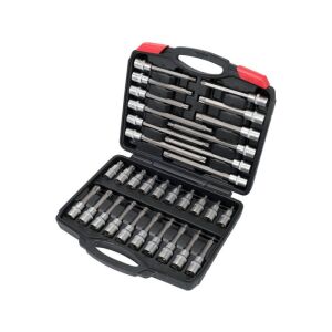 Schräge Ansicht des YATO Torx-Bit-Steckschlüssel-Satzes mit 32 Teilen - Steckschlüssel